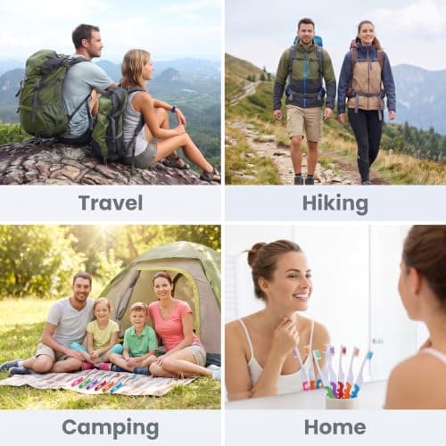 YUXIANLB 6 Pcs Portable Travel Toothbrush Set, Folding Toothbrush — view 4
