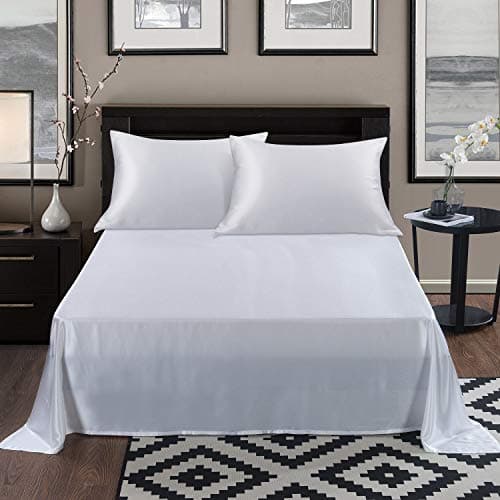 ALASKA BEAR 100% Mulberry Silk Pillowcase for Hair and Skin Health, Hypoallergenic, Standard Size 50x75cm Natural Silk Pillow Case for Beauty Sleep (1pc, White) — view 5