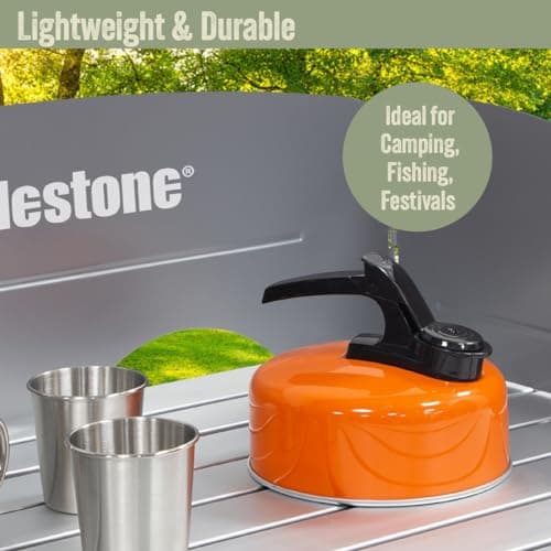 Milestone Camping 63970 1L Whistling Camping Kettle/Durable and Lightweight/Pouring Spout and Heat-Resistant Handle/Ideal for Camping, Fishing, Workshops and Garages — view 5