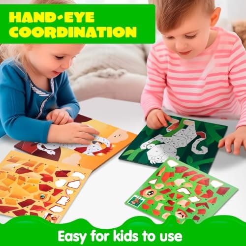 JOYIN 4-Pack Sticker Painting Book for Kids Ages 4-8 Crafts Gift Party Favor Creations 40 Pictures - Mess-Free Art Play for Kids' Creative Adventures at Home and While Traveling — view 3
