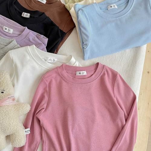 Kids Girls Thermal Long Sleeve Shirt Girls Light Plain Crewneck Tops Fall Winter Cotton Undershirt Cute Pullover Clothes 2026 Teen School Travel Vacation Party Tees Clothes White Size 9-10 Years — view 4