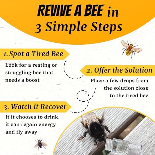 Revive a Bee Bamboo Bee Revival Kit Refill Bottle with Bee Sugar Water (12ml), Compatible with Revive A Bee Bee Revival Keyrings and Rescue Kits — view 3