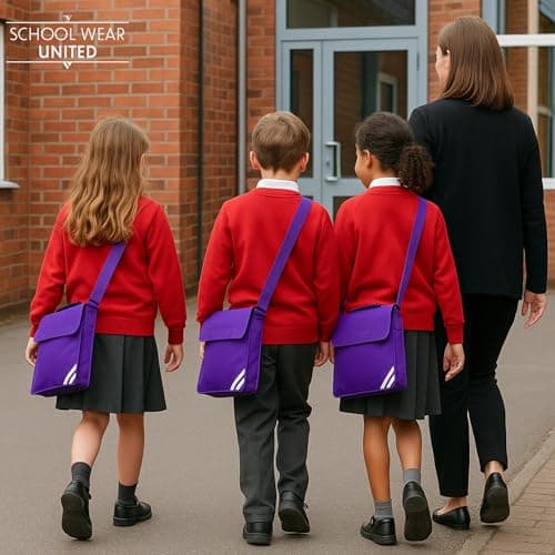 Ayra: Premium School Book Bag With Strap - 8 Colours (Maroon) — view 2