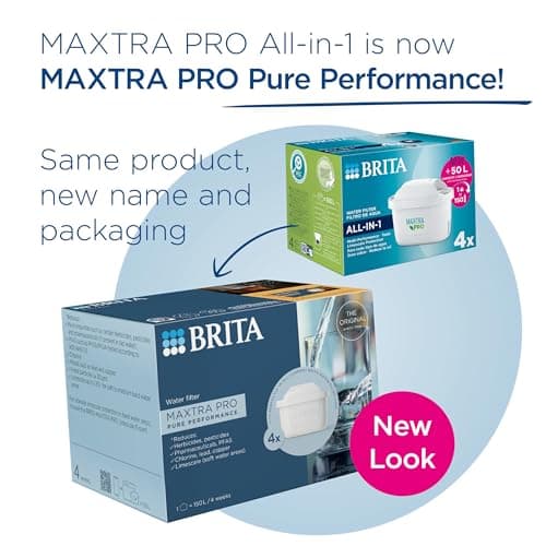 BRITA MAXTRA PRO Pure Performance Water Filter Cartridge - 4 Pack - Original BRITA Refill reducing impurities, Chlorine, PFAS, pesticides and limescale for tap Water with Better Taste — view 2