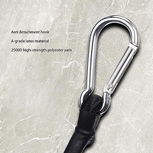 QOKLIYUI Affordable Bungee Cords And Fixings - Safe And Heavy Duty Multifunctional Rubber Bungee Cords With Hooks Luggage Straps, black, 1 m — view 6