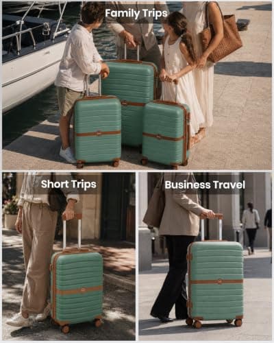 Kono Cabin Hard Shell Suitcase, Lightweight ABS+PC Carry On Hand Luggage — view 6