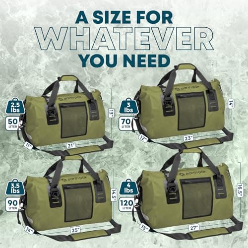 Waterproof Duffel Bag - Roll Top Dry Bag for Motorcycle and Travel - 50L — view 2