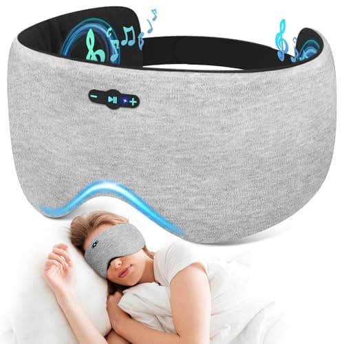 Sleep Mask Headphones, Bluetooth 6.0 Sleeping Headband for Side Sleepers
