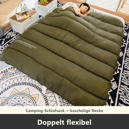 BISINNA Sleeping Bag for Adults Camping Graphene Polyester Low Noise - Water Repellent, Breathable - 220x90cm for 4 Seasons (1.8kg/2.5kg) (1.8kg) — view 5