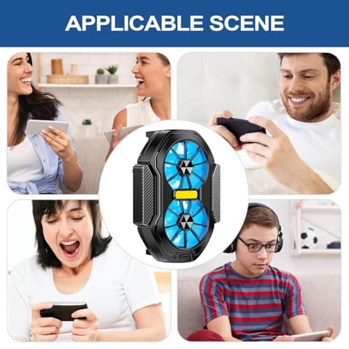 Cell Phone Cooling Fan Double-Fan Cell Phone Cooler with Clip — view 4
