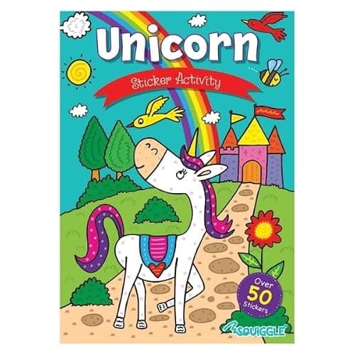 Squiggle A4 Unicorn & Princess Activity & Colouring Books - Set of 2 with 200 Stickers for Kids — view 2