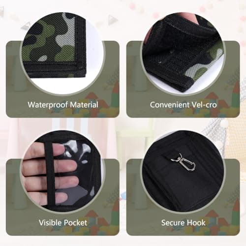 Aucuu Kids Wallet, Cartoon Waterproof Wallet, Trifold Wallets with Coin Pocket Zippered, with Card Slots Lanyard, with Chain, Travel Document Wallets for Teenagers Boys Girls(Camouflage) — view 3