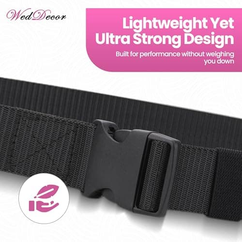 WedDecor Nylon Webbing Military-Style Belt, 1.5” Canvas Quick-Release Plastic Buckle, Tactical Belt for Military Wear, Combat Webbing Belt for Cargo Pants — view 6