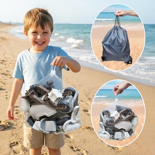 Beach Toys Set, 31pc Play Sand Toys for Toddlers, Outdoor Fun Sand Tools for Kids, Girls Boys Summer Beach Games, Collapsible Bucket and Spade Set ,Summer Outdoor Travel Toys for Kids Toddlers Girls — view 4