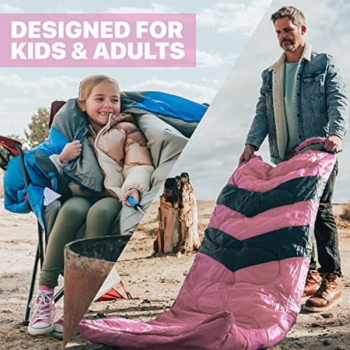 MalloMe Sleeping Bags for Adults & Kids Sleeping Bag 3-4 Season - Ultralight Backpacking Sleeping Bag Cold Weather & Warm, Lightweight Compact, Single Adult Girls Boys Winter Sleep Camping Accessories — view 5