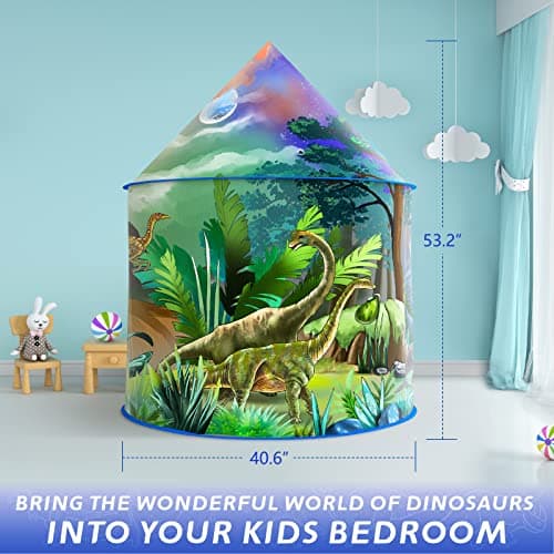 Dinosaur Discovery Kids Play Tent an Extraordinary Adventure Dinosaur Tent, Pop Up Tent for Kids, Dinosaur Toys for Kids Gift for Girls & Boys, Outdoor and Indoor Tents for Kids — view 5