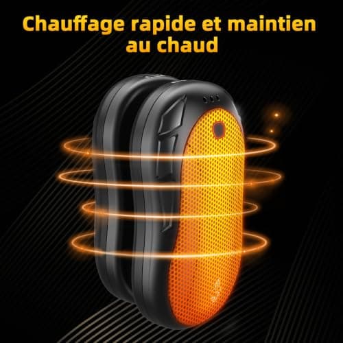 FANDLISS Rechargeable Hand Warmers,2‑Pack,3 Heat Levels Pocket Heater,Black — view 4