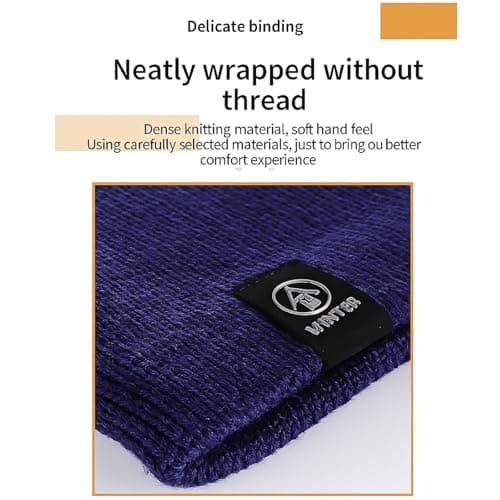 Winter Neck Warmer For Men, Knitted Plush-Lined Snood, Black/Grey, 2-Pack — view 3