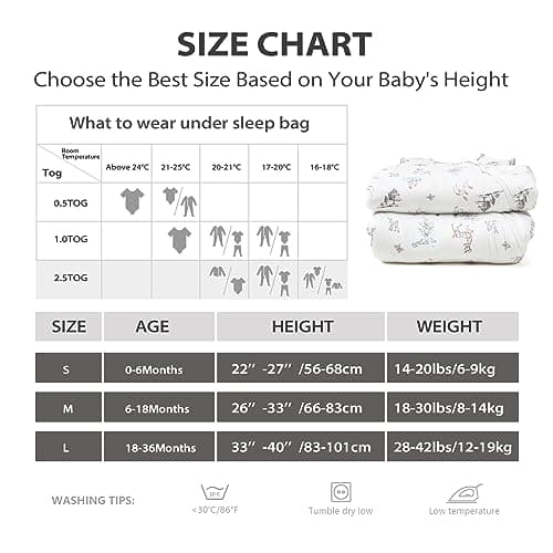 Mosebears Baby Sleeping Bag 2.5 Tog,bamboo Wniter Sleeping Bag Toddler Wearable Blanket for Infant Toddler,Super soft and warm(Forest,18-36 months) — view 5