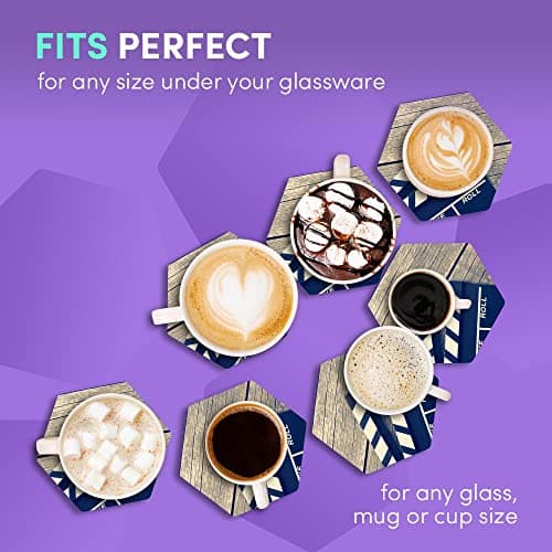 DV DESIGN 1 x Eco Boxed Cork Hexagon Coaster - Roll Camera Action Movie Film Drink Cup Mug Glass Table Protection Mat #3738 — view 6