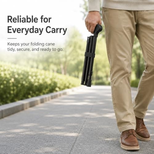 4PCS Walking Stick Holder, Crutch Accessories Bundle, Walking Stick Holder Clip for Mobility Scooter Accessories, Secure Walking Sticks, Crutches & Accessoriess for Daily Walking Support — view 5
