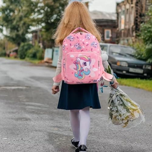 QYEHF Unicorn Backpack, Teenager Primary School Bag, Waterproof Nylon Rucksack, Casual Daypack, Book Bag for Campus Outdoor Travel Bag Nursery Book Bag Casual Daypack — view 4