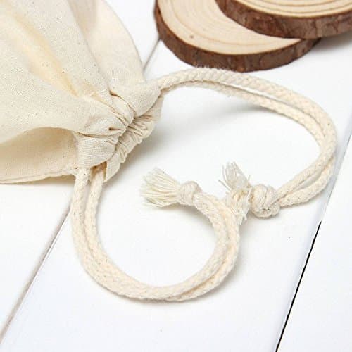 Amoyie Cotton Drawstring Bag 4pcs, Storage Bag Sets, Fabric Organiser Pouch — view 4