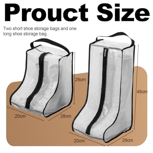 3 Pack Boot Bags for Walking Boots, Walking Boot Bag for Travel Sneakers — view 2