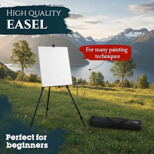 Artina Foldable Tripod Painting Easel Stand for Canvases up to 82cm Metal — view 3