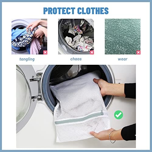 Mesh Laundry Bags, 2pcs Mesh Laundry Bag for Washing Machine, Laundry Bags with Zips, Delicates Wash Bag for Laundry, Socks, Blouse -30 x 40cm — view 2