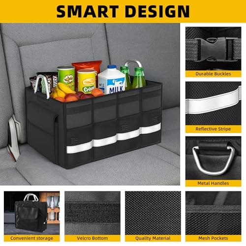 MUETKNYE Trunk Organizer for SUV Collapsible 1680D Waterproof — view 3