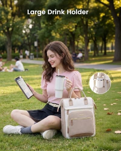 LOVEVOOK Laptop Backpack Womens 17.3 Inch Rucksack School Bag for Ladies — view 2
