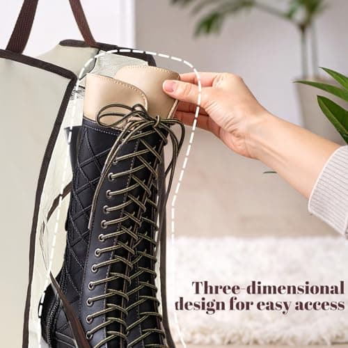 XLIUAX 2 Set Boot Bags, Portable Tall Boots Shoe Carry Storage Dust Proof — view 3