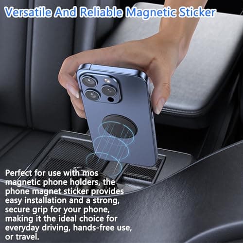 Hao Zhu Phone Magnet for Car, 4-Pack Ultra-Thin 4cm Round Metal Plates — view 6