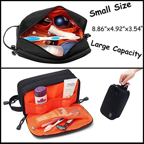 Mens Toiletry Bag Waterproof Organizer Bag Travel Shaving Dopp Kit Perfect Travel Accessory Gift, Black, 1 Count (Pack of 1), Classic — view 2
