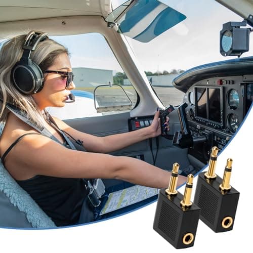 AXFEE 2PC Airplane Flight Headphone Adapters,3.5mm Airplane Flight Adapters — view 4