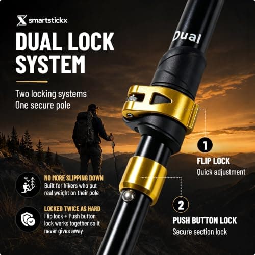 SmartstickX Power Trek Lock LED Trekking Pole w/Dual Lock & Power Bank — view 4