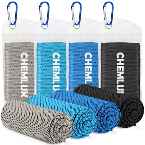 CHEMLUK Cooling Towels for Hot Weather: 100x30CM Instant Cool Towel for Neck Face UPF 50 Quick Dry Microfibre Ice Sweat Towel for Gym Sports Running Hiking Workout Travel