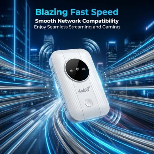 4G LTE Portable WiFi Hotspot, 2100mAh, 12H Battery, 16 Devices — view 2