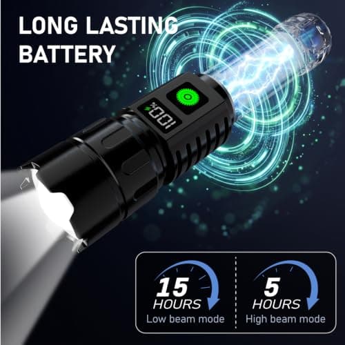 Rechargeable Torch 2 Pack, Torches Led Super Bright 1,000,000LM Flashlight — view 4