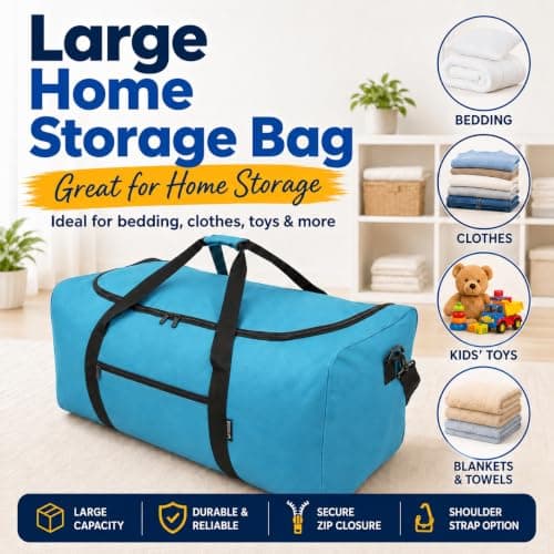Large 110L Travel Duffel Bag Black Holdall Sports Gym Camping Luggage — view 5