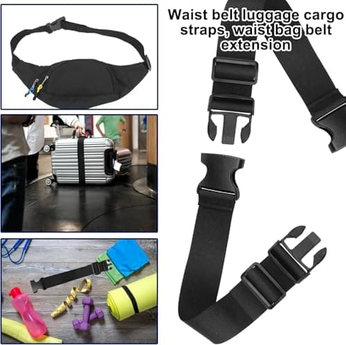 Girejujon 2-Pack Adjustable Waist Belt Extender for Bags, 3.8CM Wide & 40CM Long, Universal Fit for Most Waist Bags and Belts — view 5