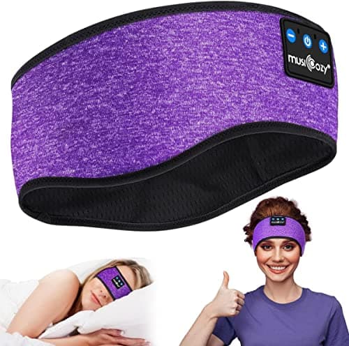 MUSICOZY Sleep Headphones for Side Sleepers, Breathable Bluetooth Headband