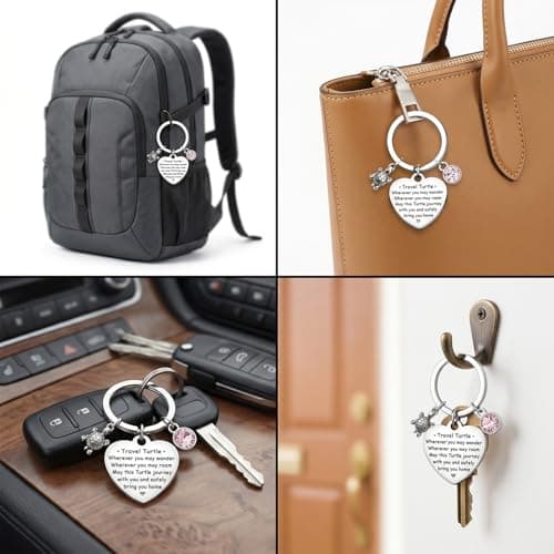 Vfrdsa Turtle Gifts Tortoise Good Luck Keyring Keychain for Men Women — view 3