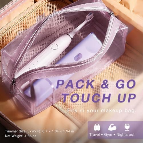 Fanovae Bikini Trimmer Women, Lady Shaver for Women, USB-C Rechargeable Electric Razor, Waterproof Bikini Line Trimmer for Underarms, Legs, Face & Sensitive Areas (Lavender) — view 5