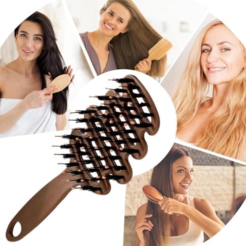 Scalp Brush Detangling Tool Massager Anti Static Bristles Handle — view 4