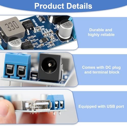 2Pack 24V/12V to 5V 5A Power Buck Converter 12V to 5V DC-DC Power Down — view 3