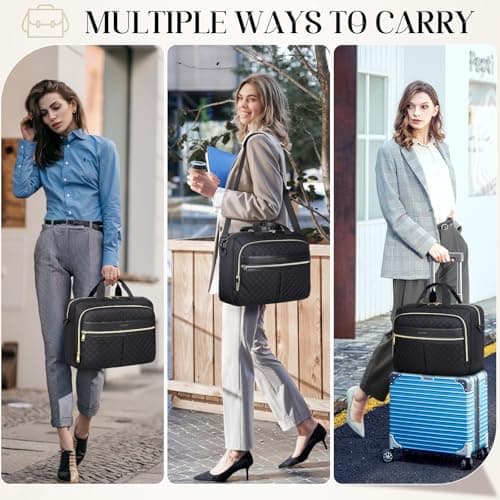 IGOLUMON Laptop Bags for Women 17.3 Inch Work Bags for Women Messenger Bag — view 2