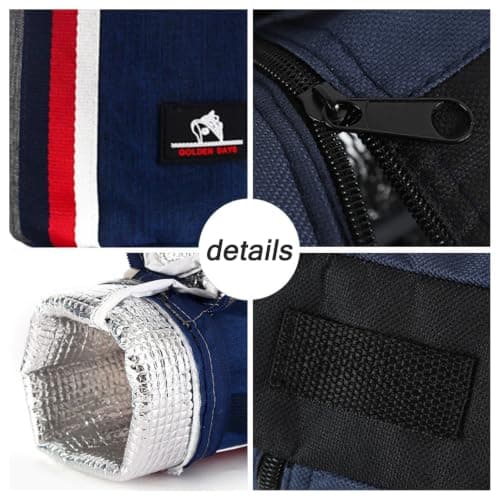 WSXQAZ Wine Cooler Bag, Water Bottle Carrier Bag with Shoulder Strap Insulated Bottle Cool Bag Insulated & Padded Portable Sports Water Bottles Bag for Men Women Hiking — view 6