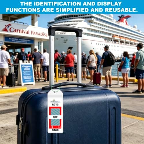 8 Pack P&O Cruise Luggage Tag Holder,Waterproof Clear Tags Luggage Bag Tag — view 5
